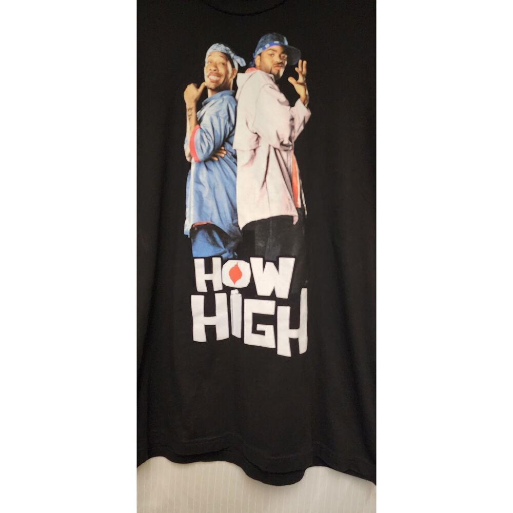 VINTAGE "HOW HIGH" Tee Size Large Multicolor Black - Picture 5 of 7